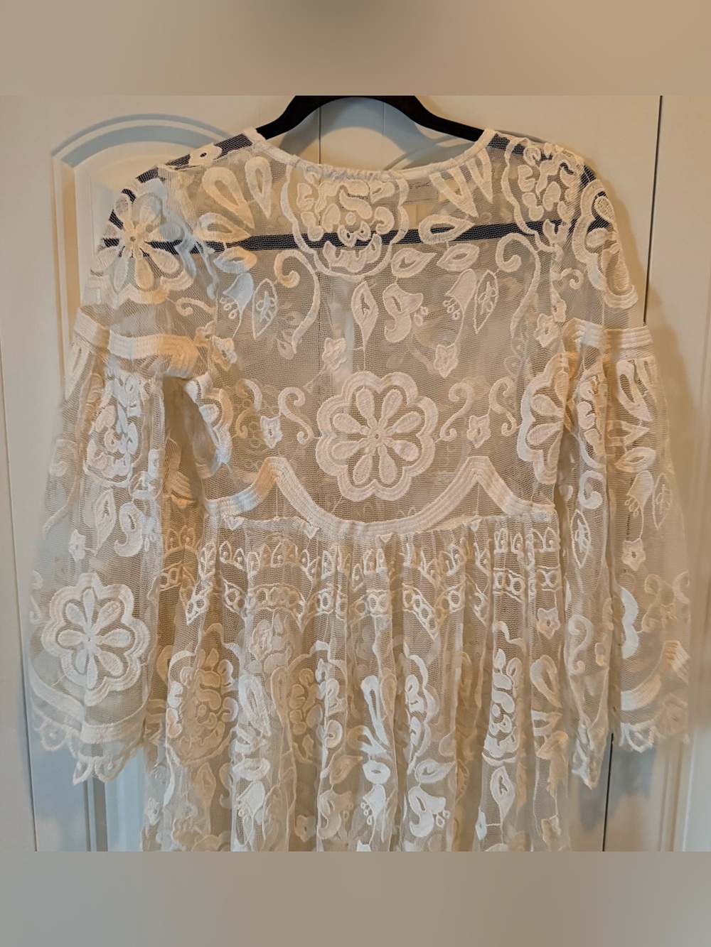 Jen's Pirate Booty X Free People El Sol Boho Lace babydoll Dress X-Small Ivory - Picture 8 of 15
